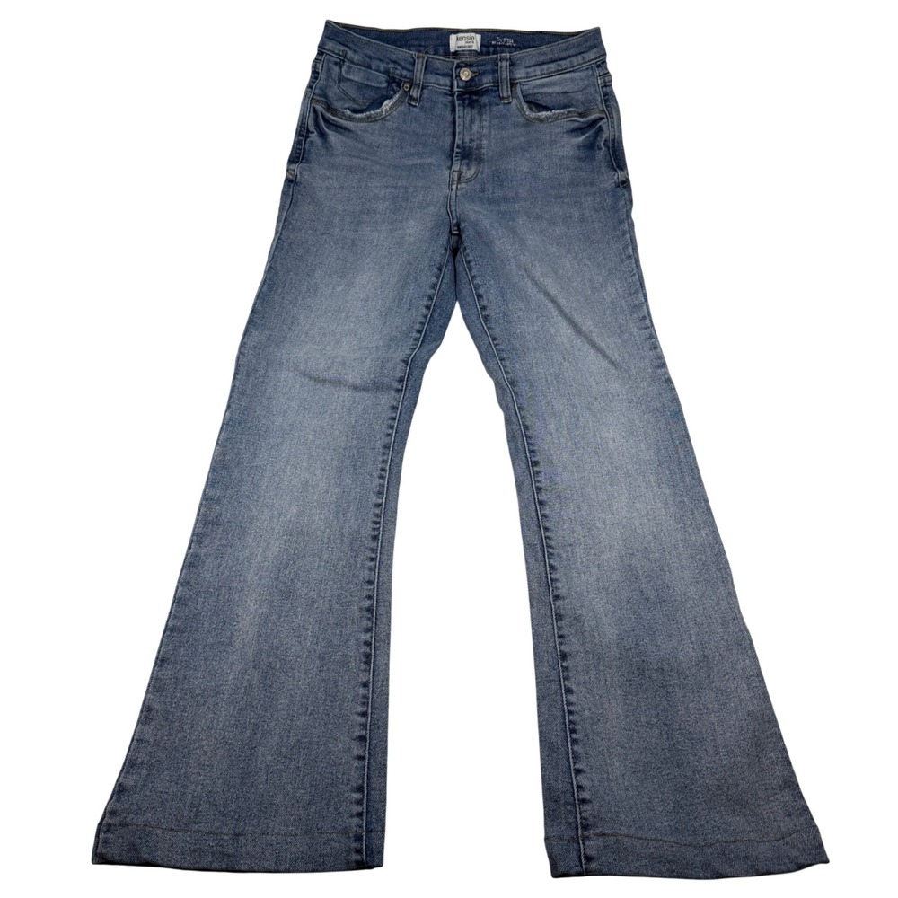 Kensie Jeans The Tessa Vintage Luxe Blue Flare Jeans High Rise Size 10/30